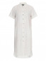 Платье-рубашка из льна с узором "полоска" Persona by Marina Rinaldi  –  Общий вид