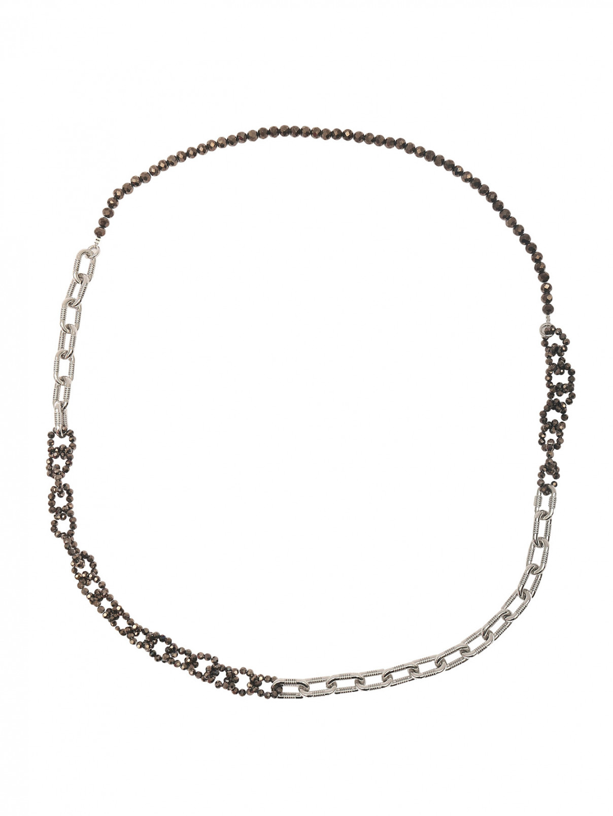 Ожерелье из металла с камнями Marina Rinaldi  –  Общий вид  – Цвет:  Коричневый