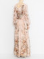 Платье-макси из шелка с узором Alberta Ferretti  –  МодельВерхНиз1