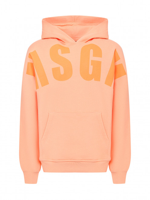 Толстовка из хлопка с принтом MSGM - Общий вид