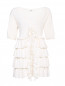 Трикотажное мини-платье из шерсти с драпировкой Moschino  –  Общий вид