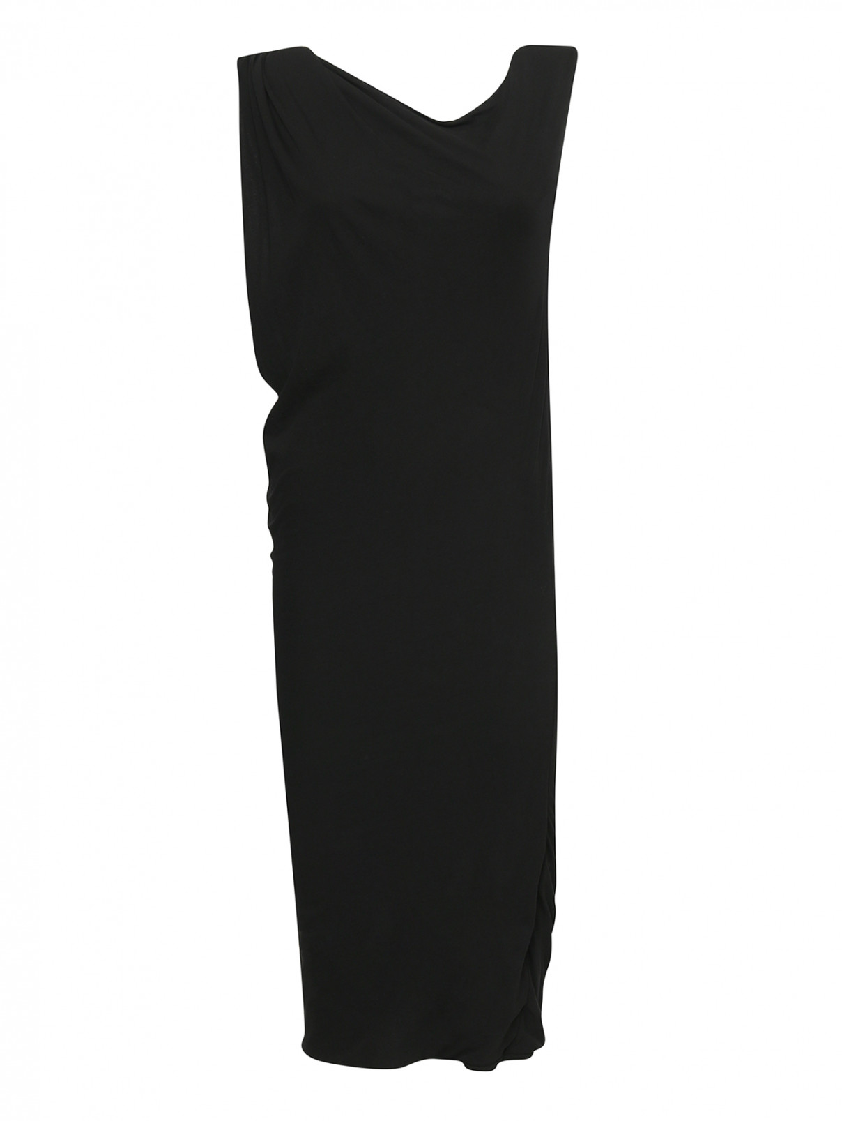 Платье хлопковое James Perse  –  Общий вид  – Цвет:  Черный