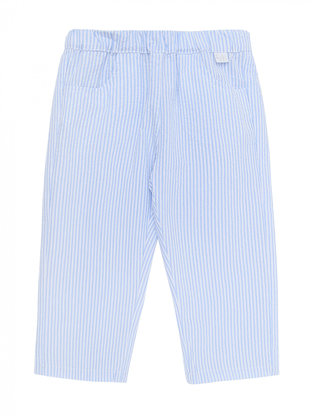 Хлопковые брюки в полоску Il Gufo  –  Общий вид  – Цвет:  Узор