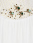 Платье из хлопка декорированное цветными кристаллами Ermanno Scervino  –  Деталь