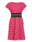 Платье-мини с узором и широкой резинкой на талии Sportmax Code  –  Обтравка