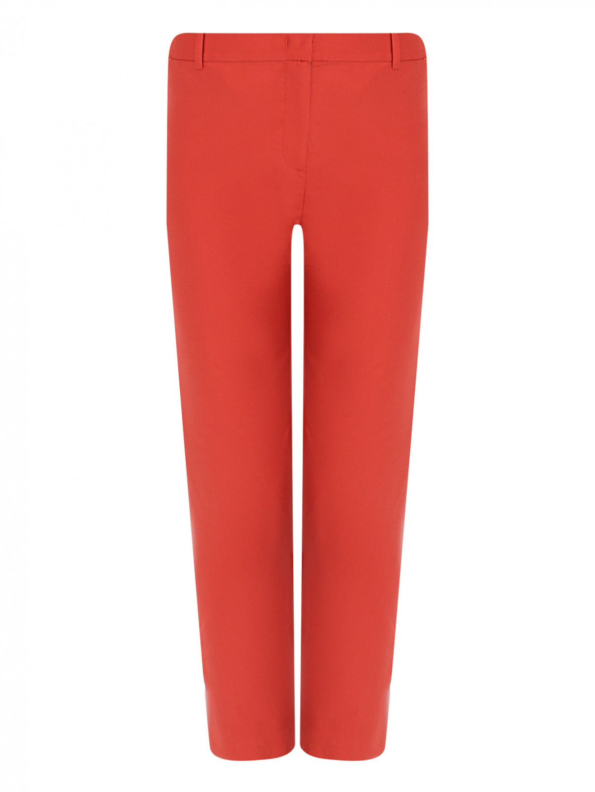 Укороченные брюки из хлопка PennyBlack  –  Общий вид  – Цвет:  Красный