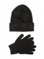 Комплект из шапки и перчаток из шерсти с нашивками Dsquared2  –  Общий вид