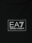 Хлопковый свитшот с контрастным принтом EA 7  –  Деталь
