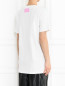 Удлиненная футболка из хлопка с принтом Moschino Boutique  –  МодельВерхНиз1