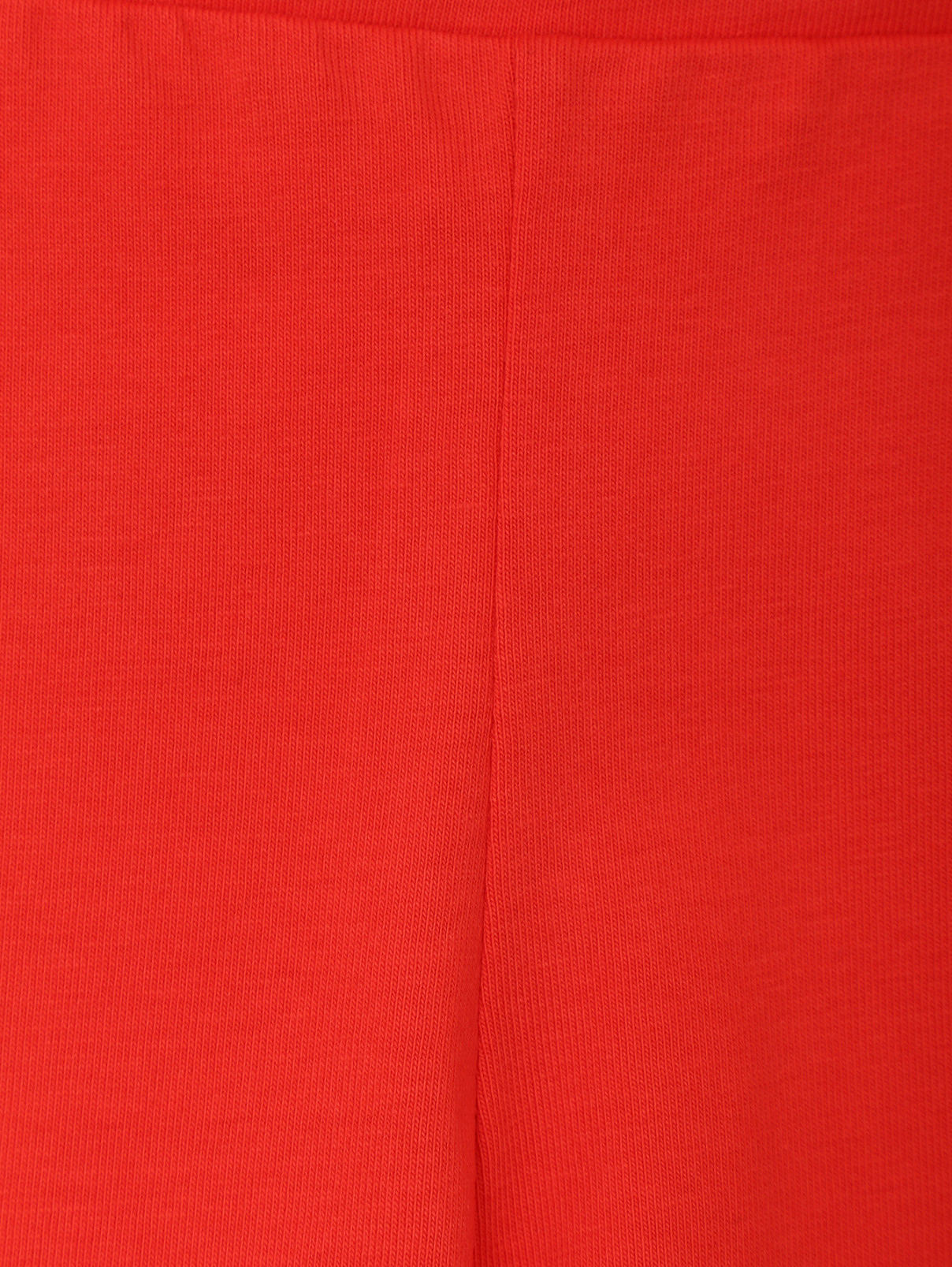Лосины из хлопка с контрастным принтом Moschino  –  Деталь1  – Цвет:  Красный