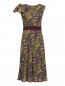 Платье-миди на одно плечо с узором и Giambattista Valli  –  Общий вид