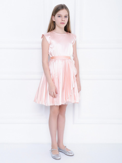 Платье-мини с юбкой плиссэ Aletta Couture - МодельВерхНиз