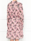 Платье из шелка свободного кроя с узором Moschino Boutique  –  МодельВерхНиз1