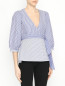 Блуза из хлопка с узором полоска Max&Co  –  МодельВерхНиз