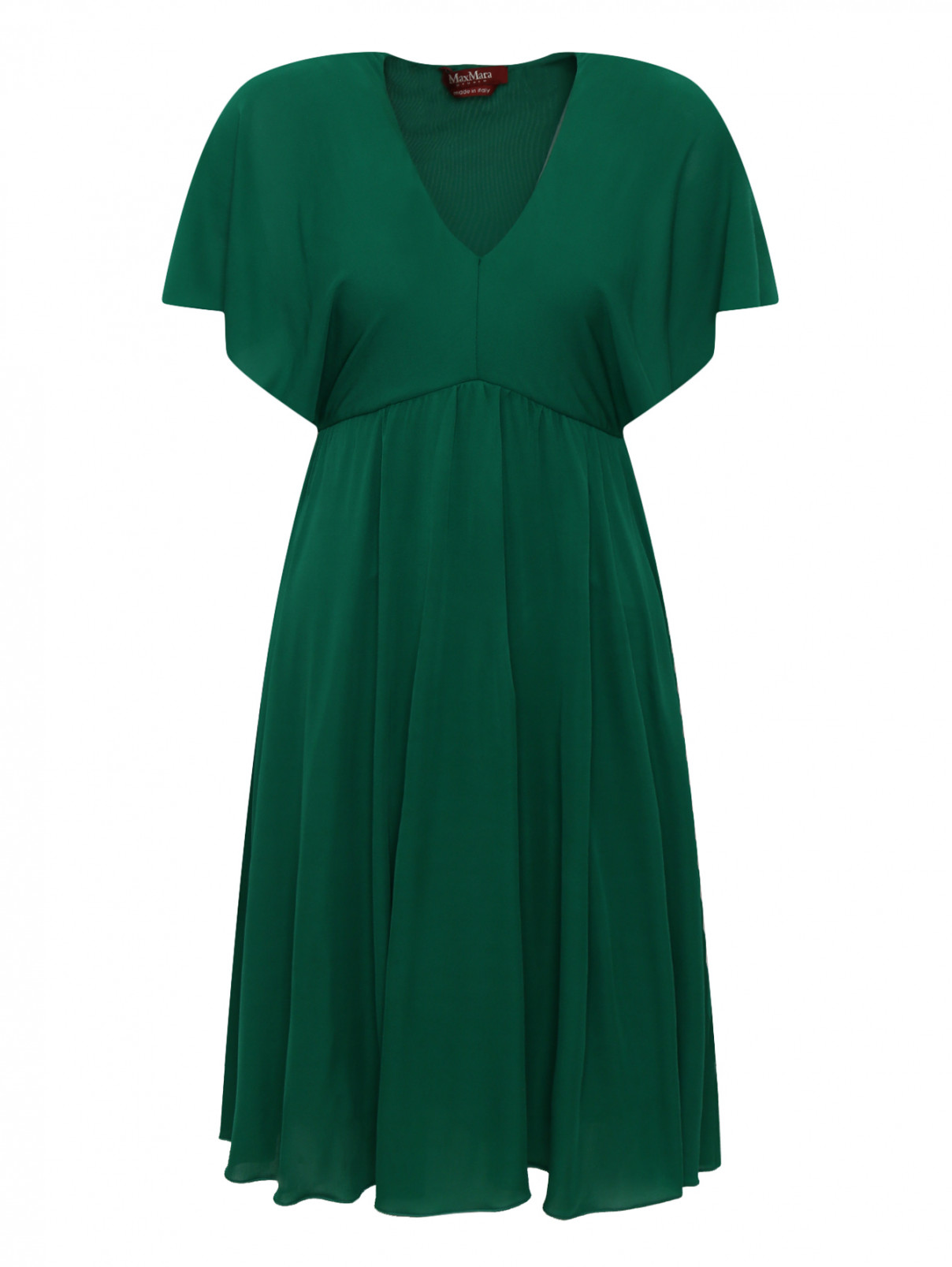 Платье с короткими рукавами Max Mara  –  Общий вид  – Цвет:  Зеленый
