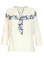 Блуза из хлопка с вышивкой Vilshenko  –  Общий вид