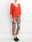 Узкие брюки с цветочным узором Alberta Ferretti  –  Модель Общий вид