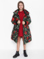 Пуховое пальто с цветочным узором Dolce & Gabbana  –  МодельОбщийВид