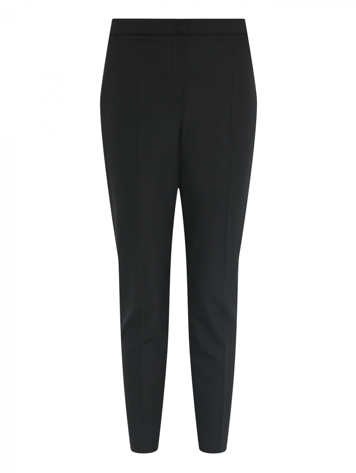 Укороченные брюки со стрелками Moschino Boutique  –  Общий вид  – Цвет:  Черный