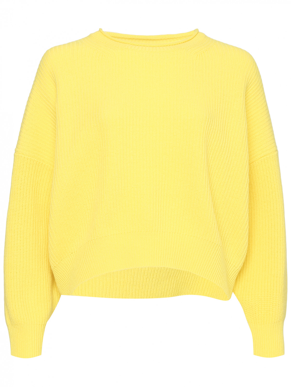Джемпер из шерсти свободного кроя Max&Co  –  Общий вид  – Цвет:  Желтый