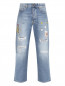 Рваные джинсы из хлопка с вышивкой Two Women in the world  –  Общий вид