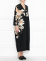 Платье свободного кроя из шелка с цветочным узором Etro  –  МодельВерхНиз
