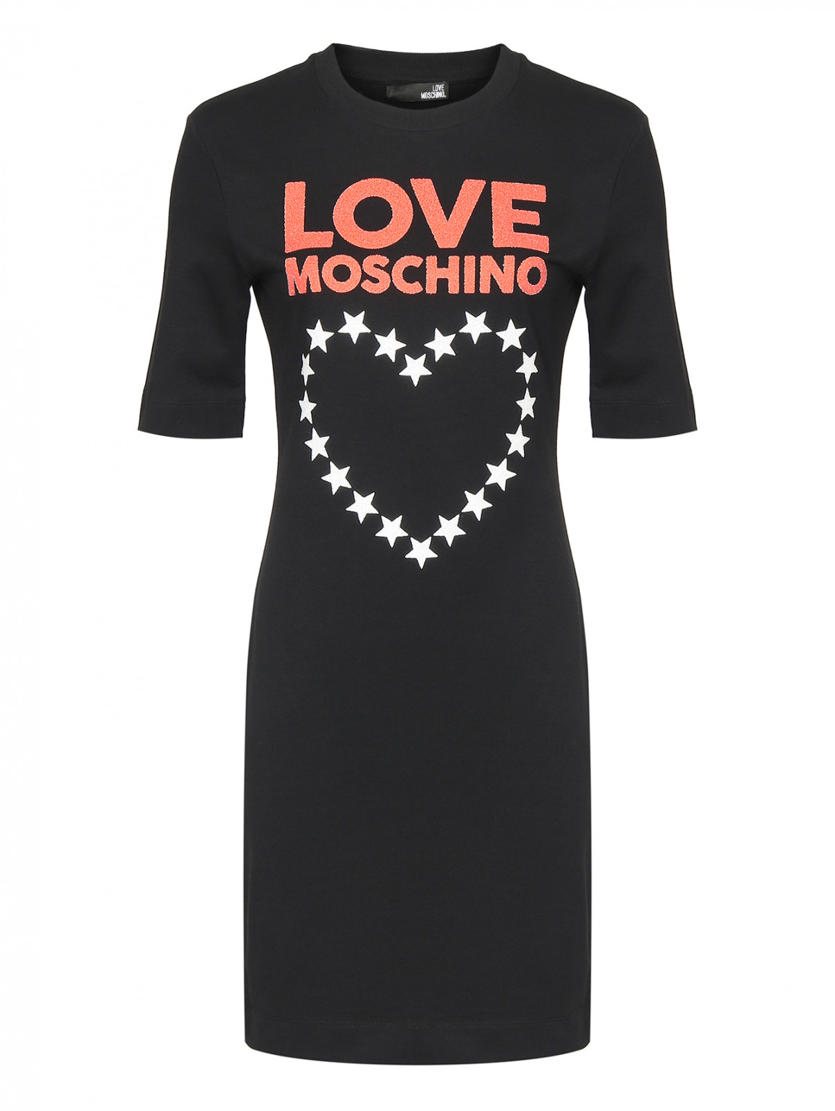 Платье с принтом Moschino Love  –  Общий вид