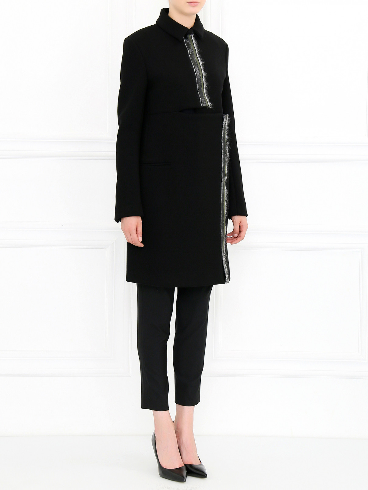 Пальто с контрастной вставкой Kenzo  –  Модель Общий вид