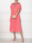 Платье-миди из шелка с декоративной отделкой Alberta Ferretti  –  МодельОбщийВид