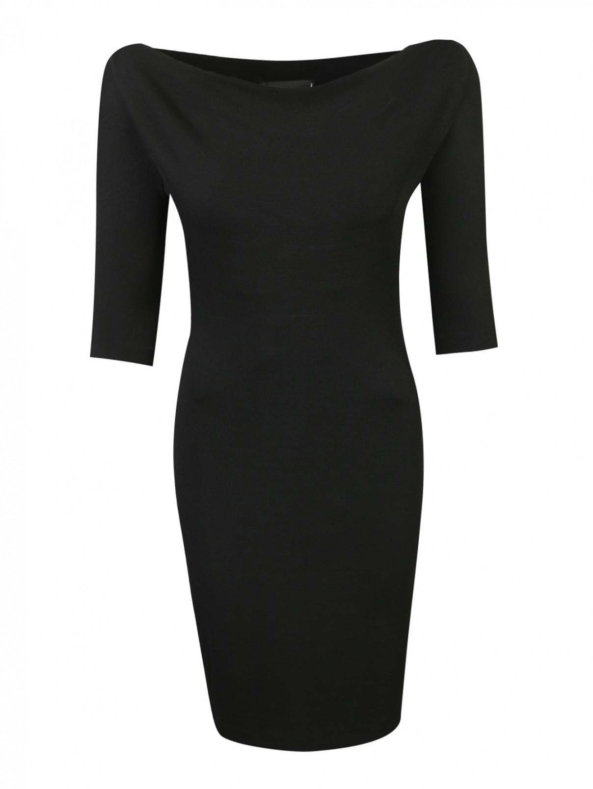 Платье-мини с короткими рукавами Dsquared2  –  Общий вид  – Цвет:  Черный