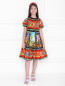 Платье из хлопка с узором Dolce & Gabbana  –  МодельОбщийВид