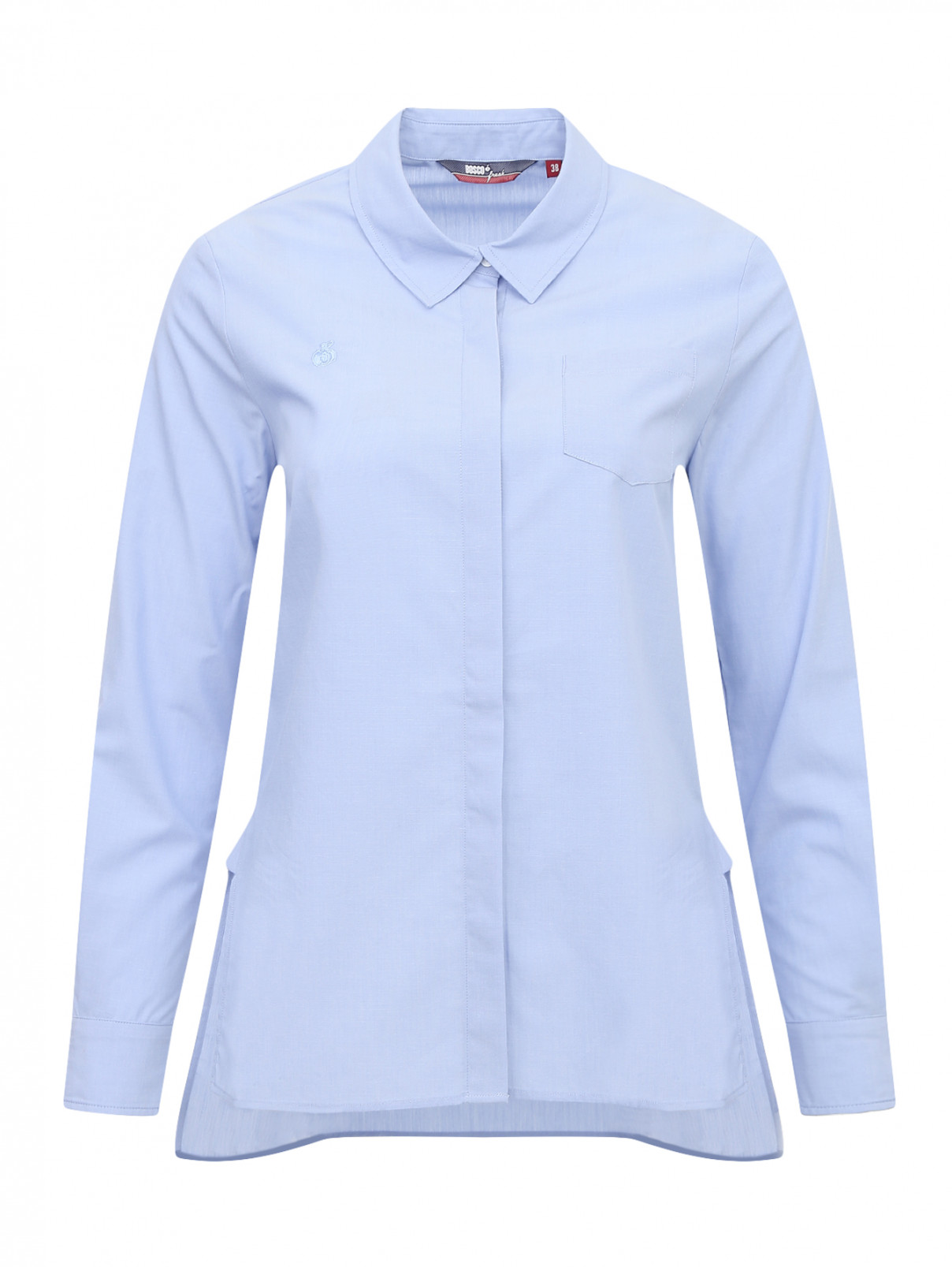 Рубашка из хлопка BOSCO  –  Общий вид  – Цвет:  Синий