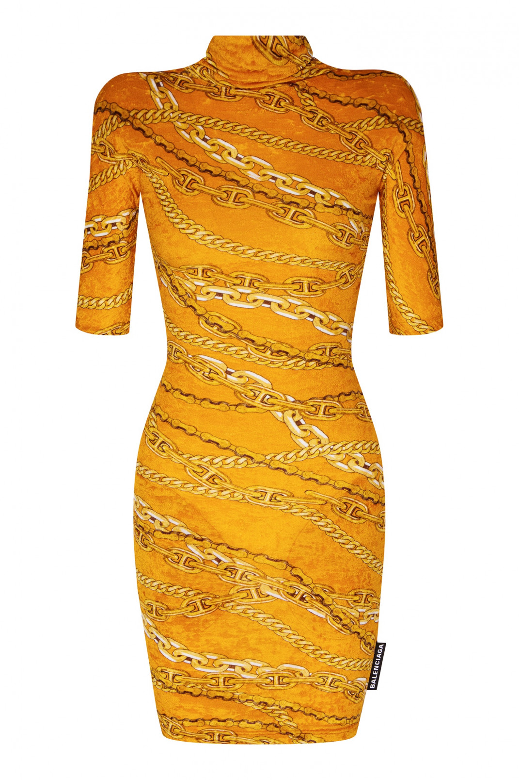 Платье Balenciaga  –  Общий вид  – Цвет:  Оранжевый