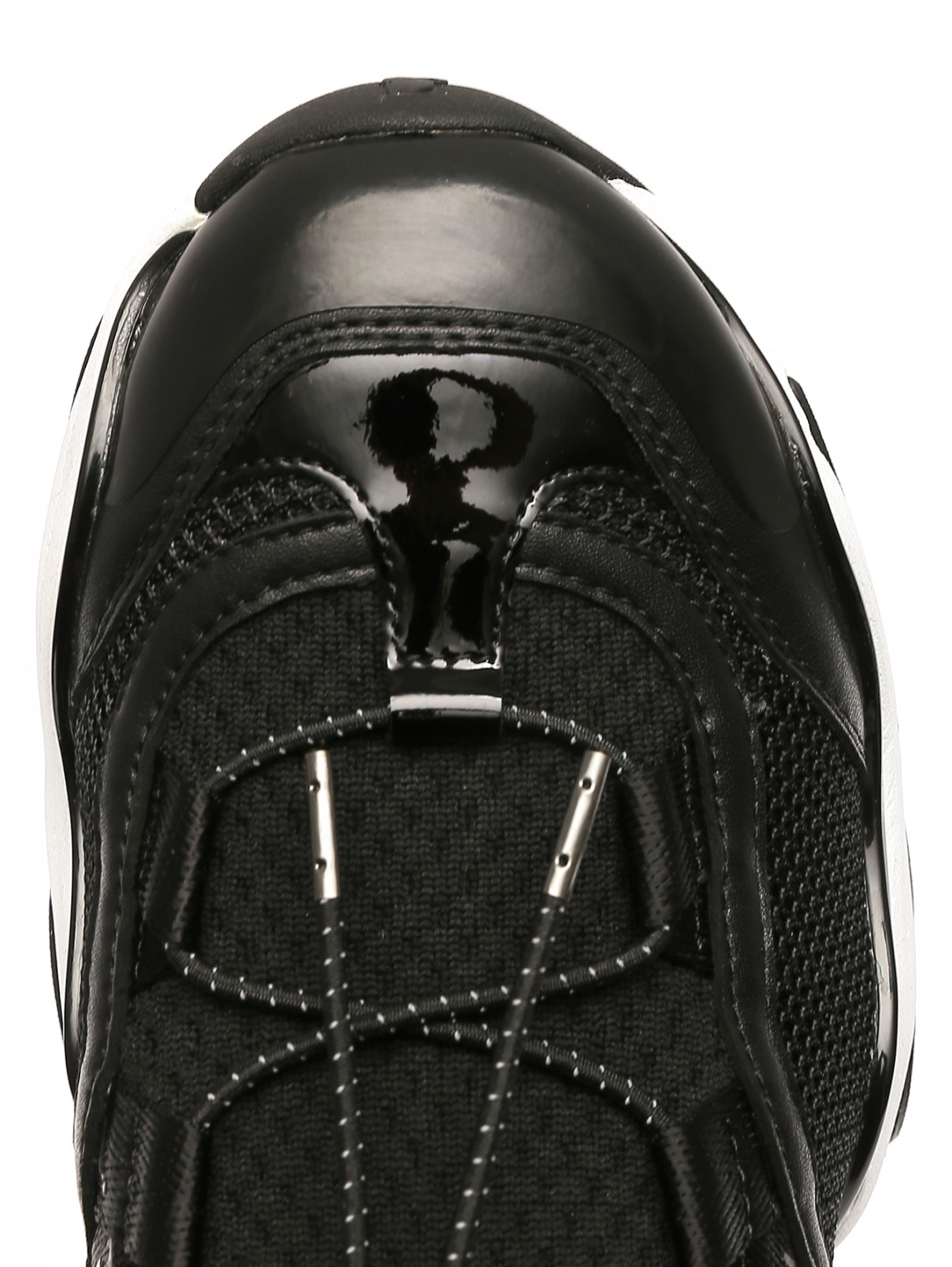 Кроссовки на массивной подошве Karl Lagerfeld  –  Обтравка3  – Цвет:  Черный
