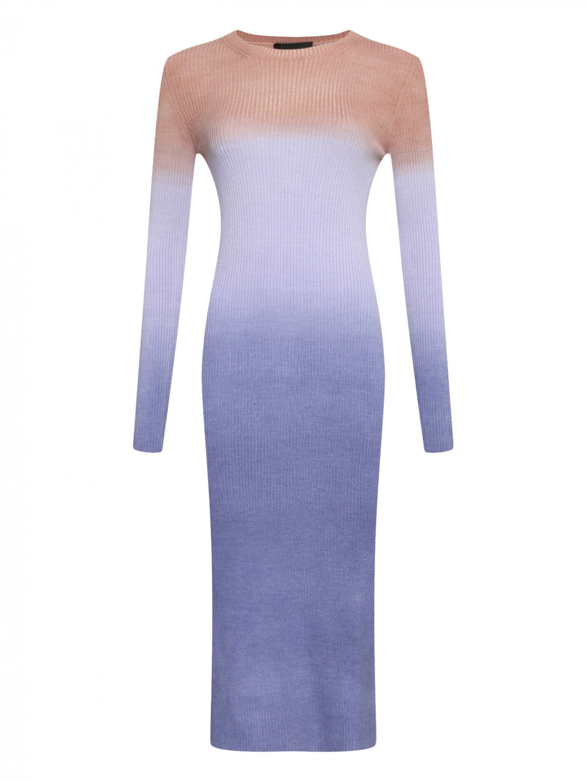 Платье трикотажное с рисунком "омбре" Sportmax  –  Общий вид  – Цвет:  Фиолетовый