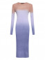 Платье трикотажное с рисунком "омбре" Sportmax  –  Общий вид