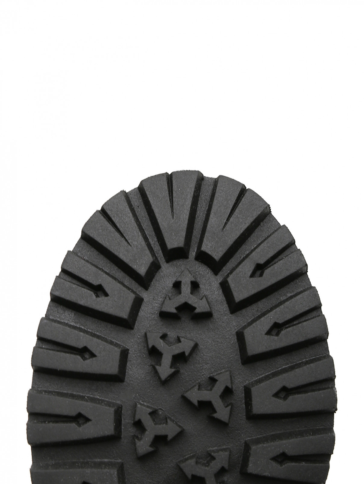 Ботинки из кожи на рефленой подошве Moschino  –  Обтравка4  – Цвет:  Черный