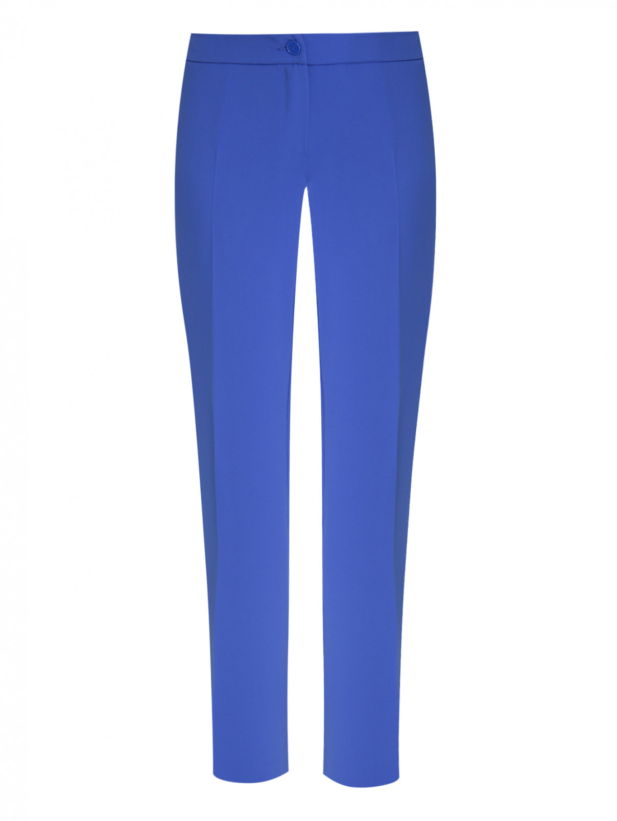 Широкие брюки прямого кроя Persona by Marina Rinaldi  –  Общий вид  – Цвет:  Синий