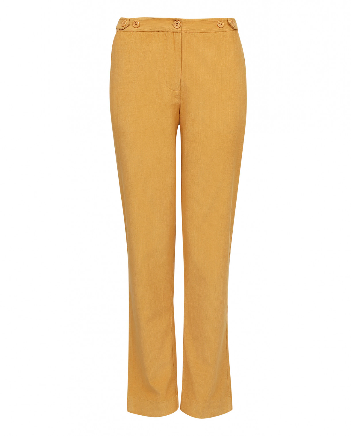 Вельветовые брюки прямого фасона Swildens  –  Общий вид  – Цвет:  Желтый