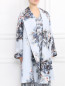 Легкое пальто из шелка с цветочным узором Marina Rinaldi  –  Модель Верх-Низ