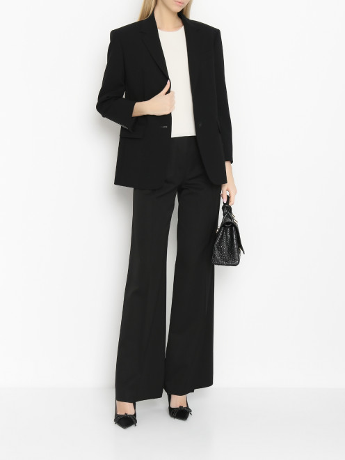 Брюки из шерсти с защипами Max Mara - МодельОбщийВид