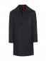 Двубортное пальто из шерсти с карманами Isaia  –  Общий вид