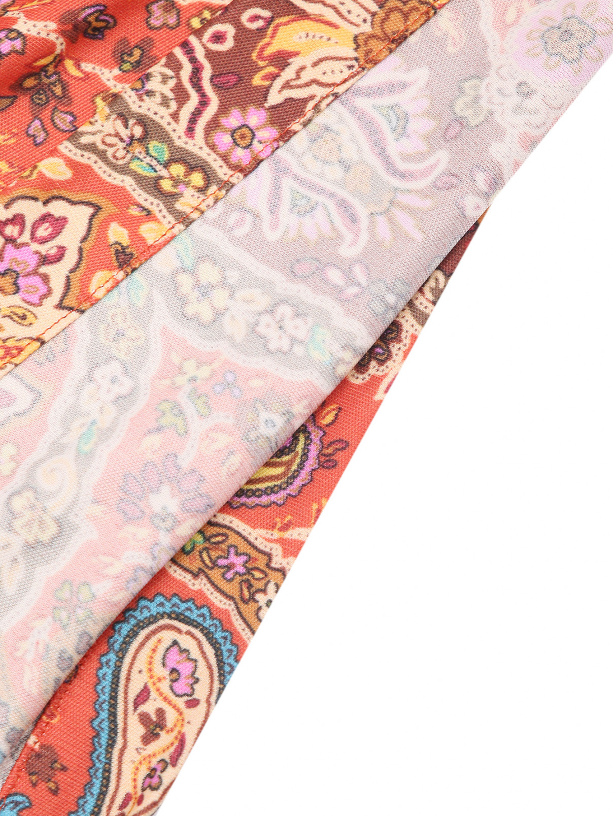 Платье из вискозы с узором Etro  –  Деталь1  – Цвет:  Оранжевый