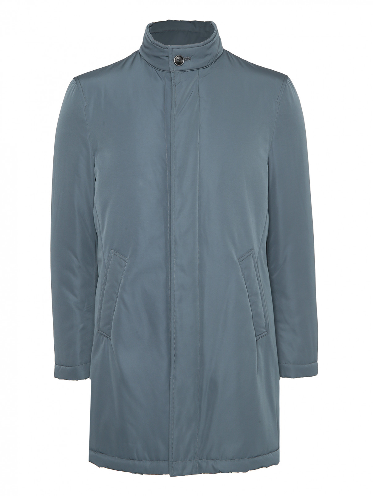 Куртка на пуговицах с карманами LARDINI  –  Общий вид  – Цвет:  Серый