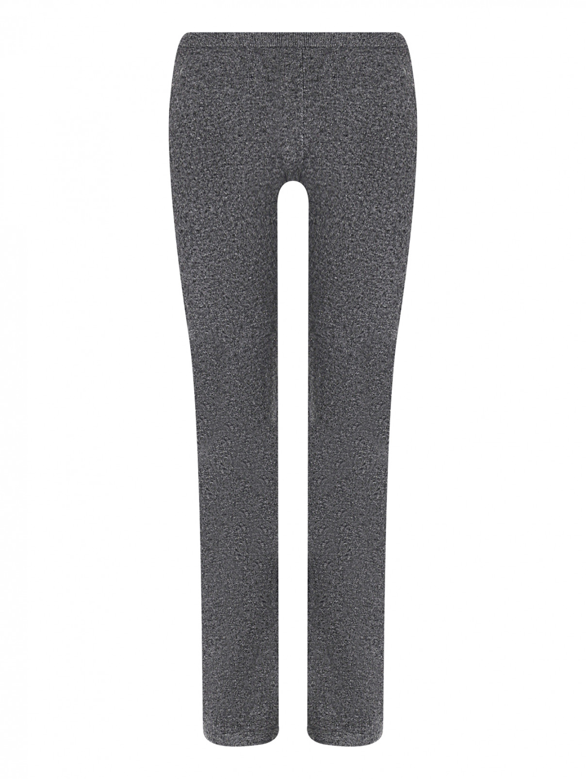 Трикотажные брюки из шерсти и кашемира на резинке Brown Allan  –  Общий вид  – Цвет:  Серый