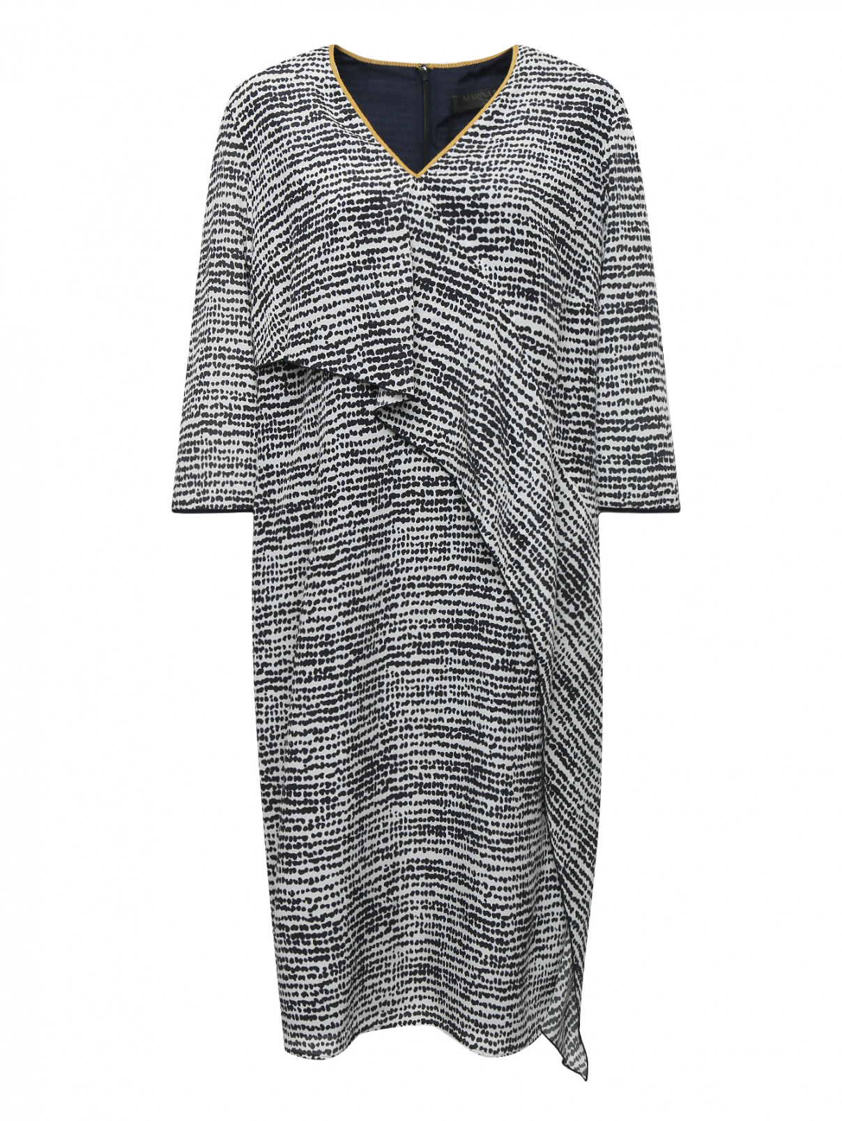 Платье из шелка с узором Marina Rinaldi  –  Общий вид  – Цвет:  Узор