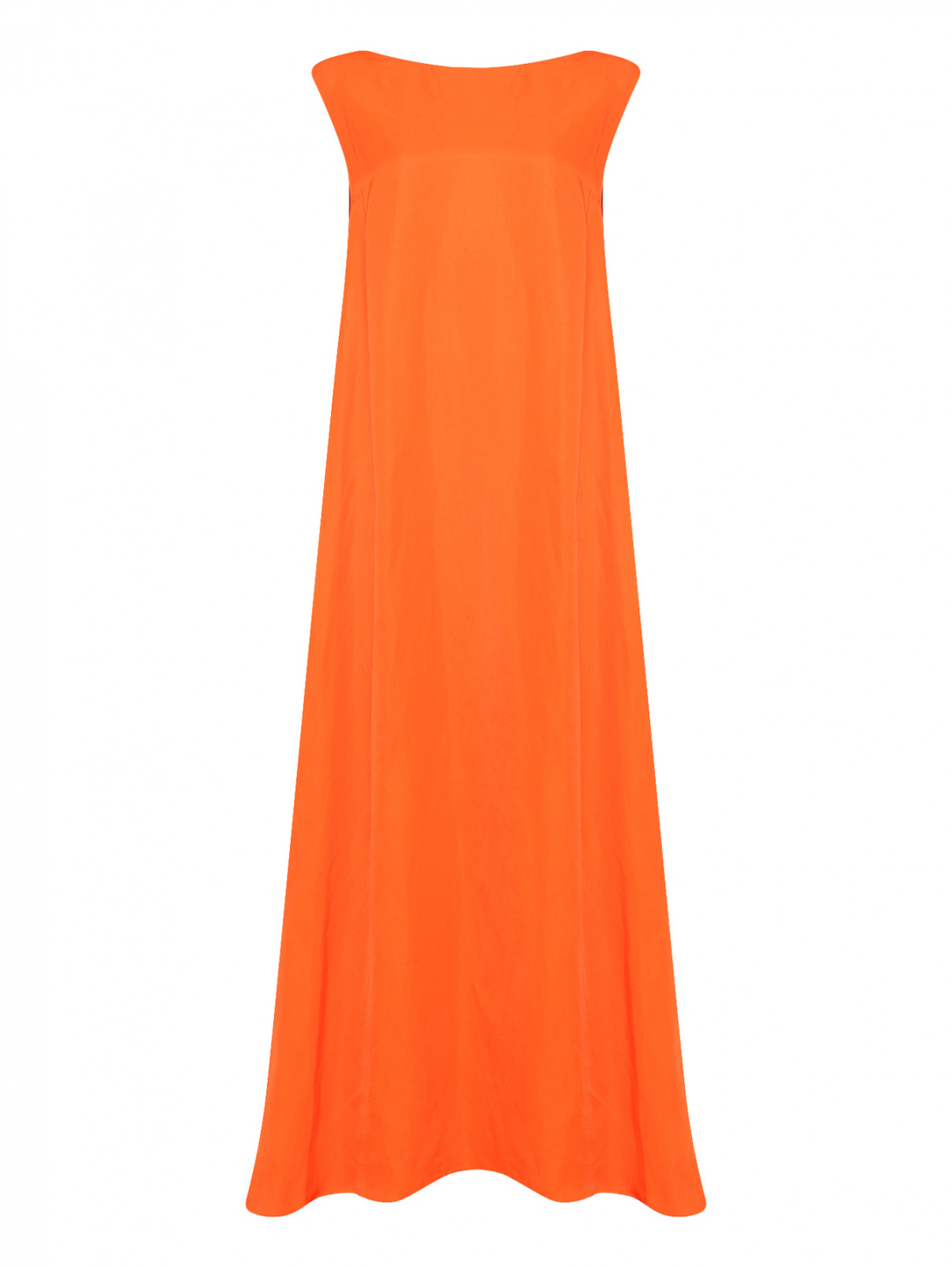 Платье-макси свободного кроя Jil Sander  –  Общий вид  – Цвет:  Оранжевый