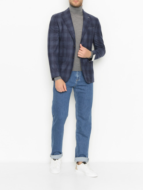 Водолазка из шерсти и шелка  Piacenza Cashmere 1733 - МодельОбщийВид