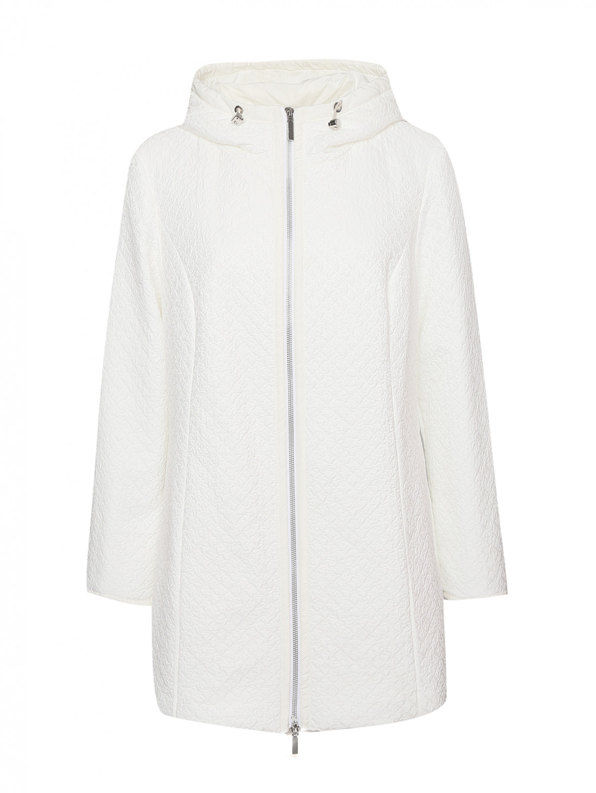 Куртка на молнии с капюшоном Marina Rinaldi  –  Общий вид  – Цвет:  Белый