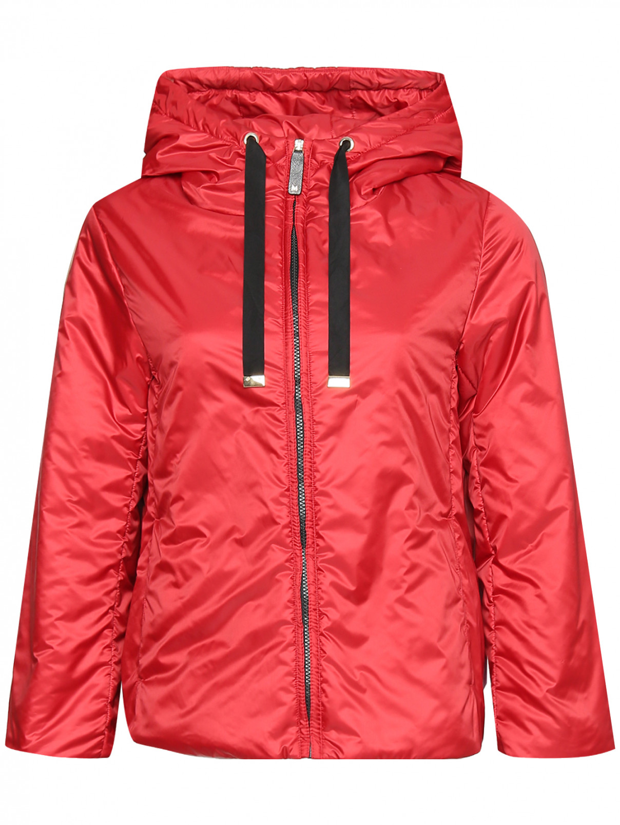 Куртка на молнии с капюшоном Max Mara  –  Общий вид  – Цвет:  Красный